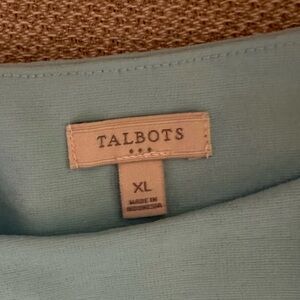 Talbots Light Blue 3/4 Length Sleeve Top
